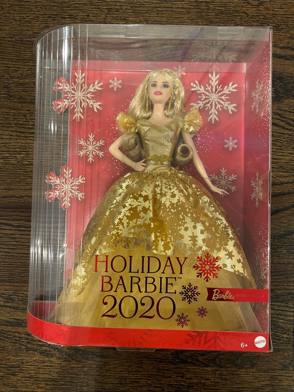 Barbie Gold & Pink Holiday Dress Collector Doll